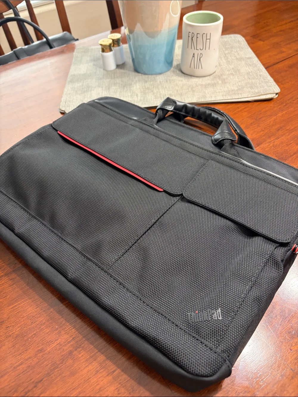 NWOT ThinkPad Black Laptop Briefcase with Red Accent